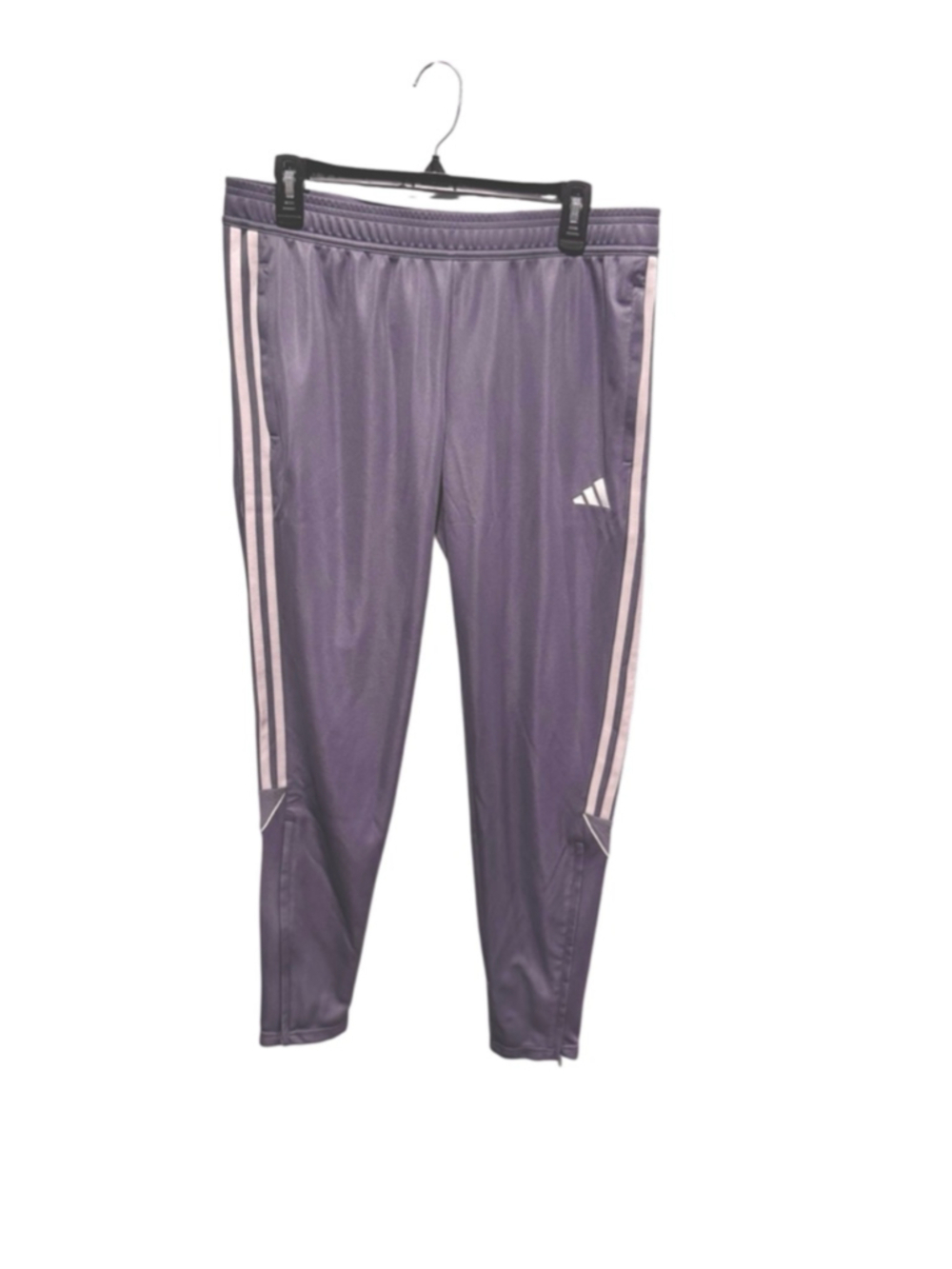 Women's Adidas Gray TIRO Pants with White Stripes, Size L